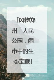 风物郑州｜人民公园：闹市中的生态宝藏