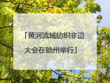 黄河流域纺织非遗大会在德州举行