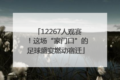 12267人观赛！这场“家门口”的足球盛宴燃动宿迁