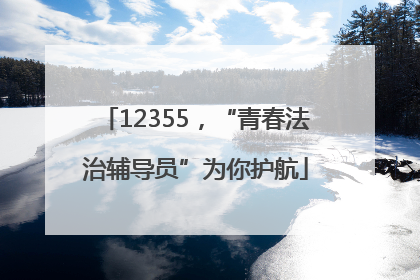 12355，“青春法治辅导员”为你护航