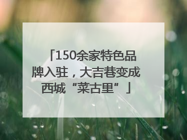 150余家特色品牌入驻，大吉巷变成西城“菜古里”