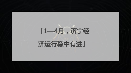 1—4月，济宁经济运行稳中有进