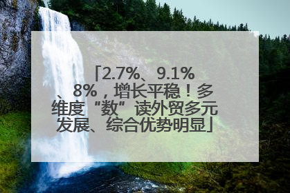 2.7%、9.1%、8%，增长平稳！多维度“数”读外贸多元发展、综合优势明显
