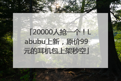 20000人抢一个！Labubu上新，原价99元的耳机包上架秒空