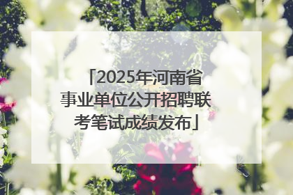 2025年河南省事业单位公开招聘联考笔试成绩发布