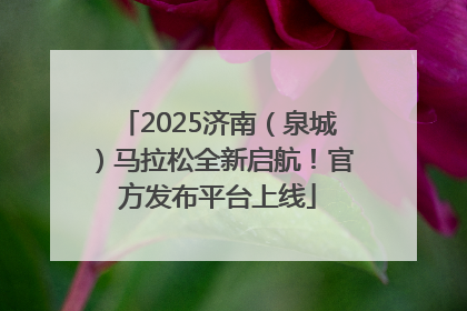 2025济南（泉城）马拉松全新启航！官方发布平台上线