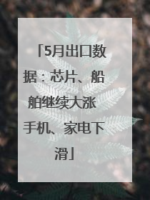 5月出口数据：芯片、船舶继续大涨 手机、家电下滑