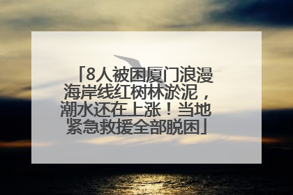 8人被困厦门浪漫海岸线红树林淤泥，潮水还在上涨！当地紧急救援全部脱困