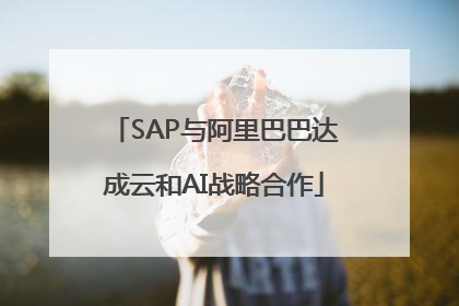 SAP与阿里巴巴达成云和AI战略合作